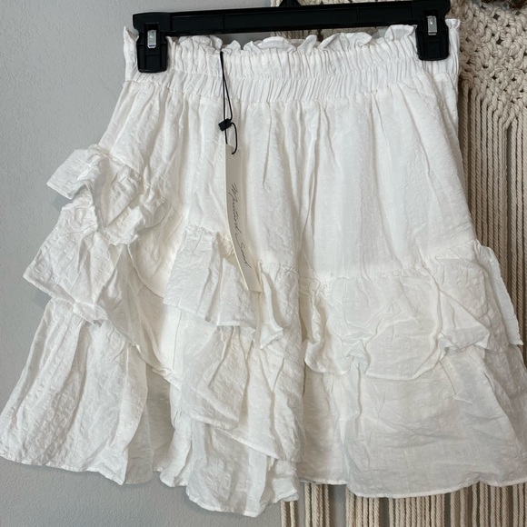 NWT, Size M, Cotton Blend Ruffle Mini Skort - Picture 2 of 5